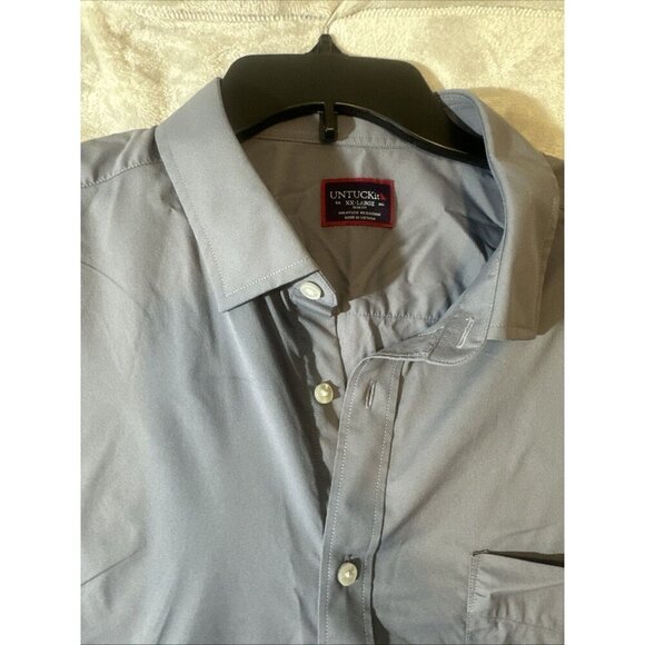 Men’s Untuckit Button Up Shirt Gray XX- Large xxl - Picture 5 of 9